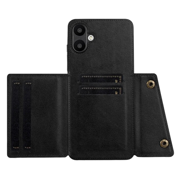 For Samsung Galaxy A06 Case Card Slots Kickstand Leather+TPU Phone Cover