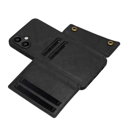 For Samsung Galaxy A06 Case Card Slots Kickstand Leather+TPU Phone Cover