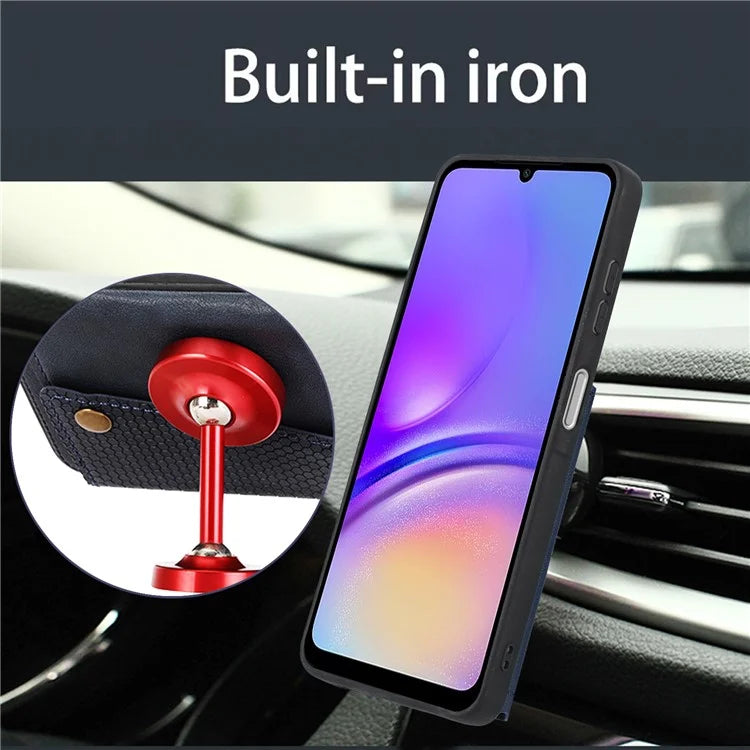 For Samsung Galaxy A06 Case Card Slots Kickstand Leather+TPU Phone Cover