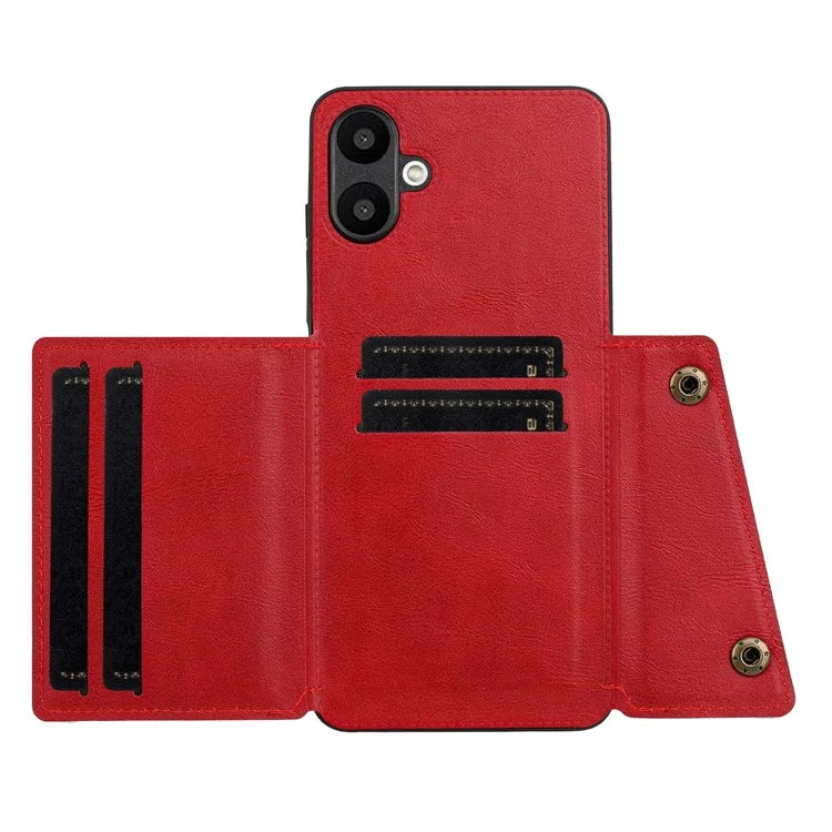 For Samsung Galaxy A06 Case Card Slots Kickstand Leather+TPU Phone Cover