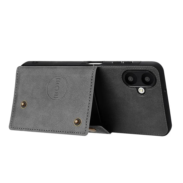 For Samsung Galaxy A06 Case Card Slots Kickstand Leather+TPU Phone Cover