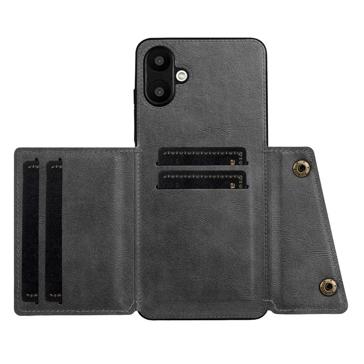 For Samsung Galaxy A06 Case Card Slots Kickstand Leather+TPU Phone Cover
