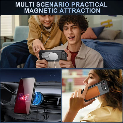 For Asus ROG Phone 6 5G / Phone 6 Pro 5G / Phone 6D 5G Magnetic Case Heat Dissipation Aromatherapy Kickstand Silicone+PC Phone Cover