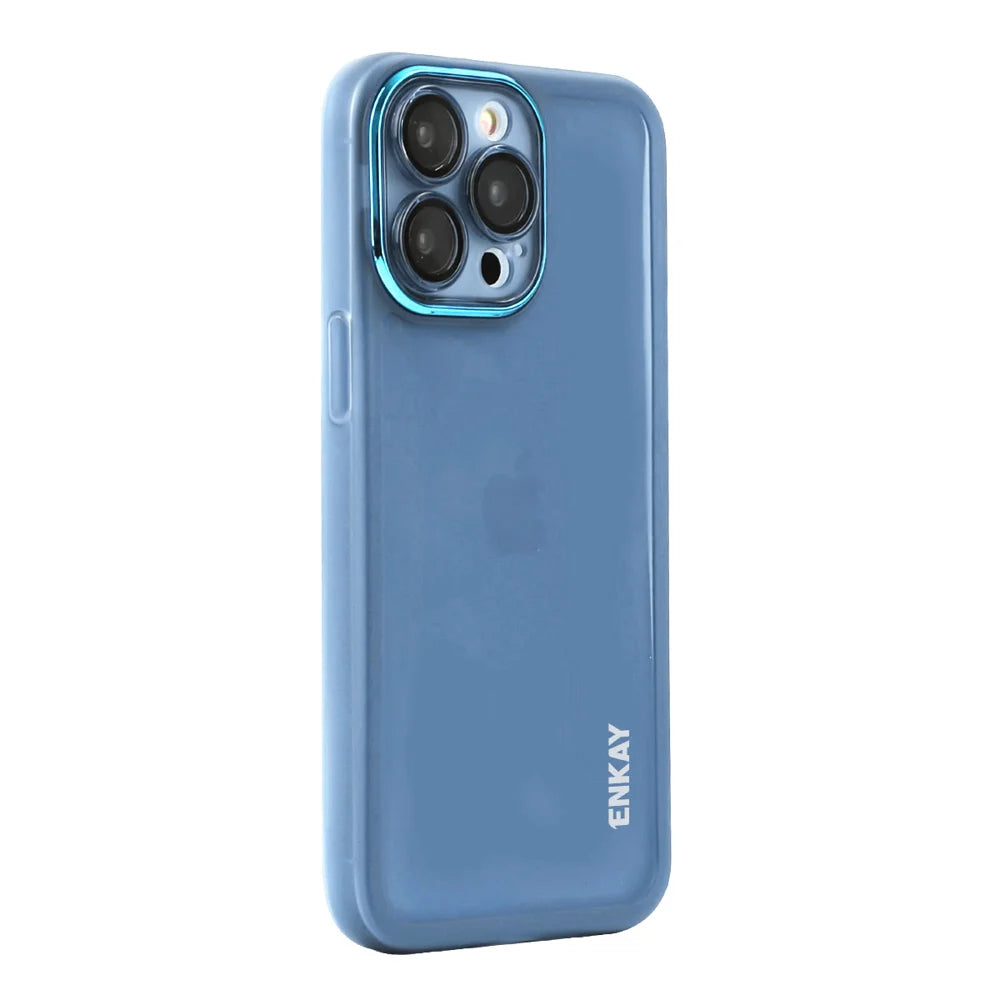 For iPhone 16 Pro Max ENKAY HAT PRINCE Case Matte TPU Phone Cover with Lens Film