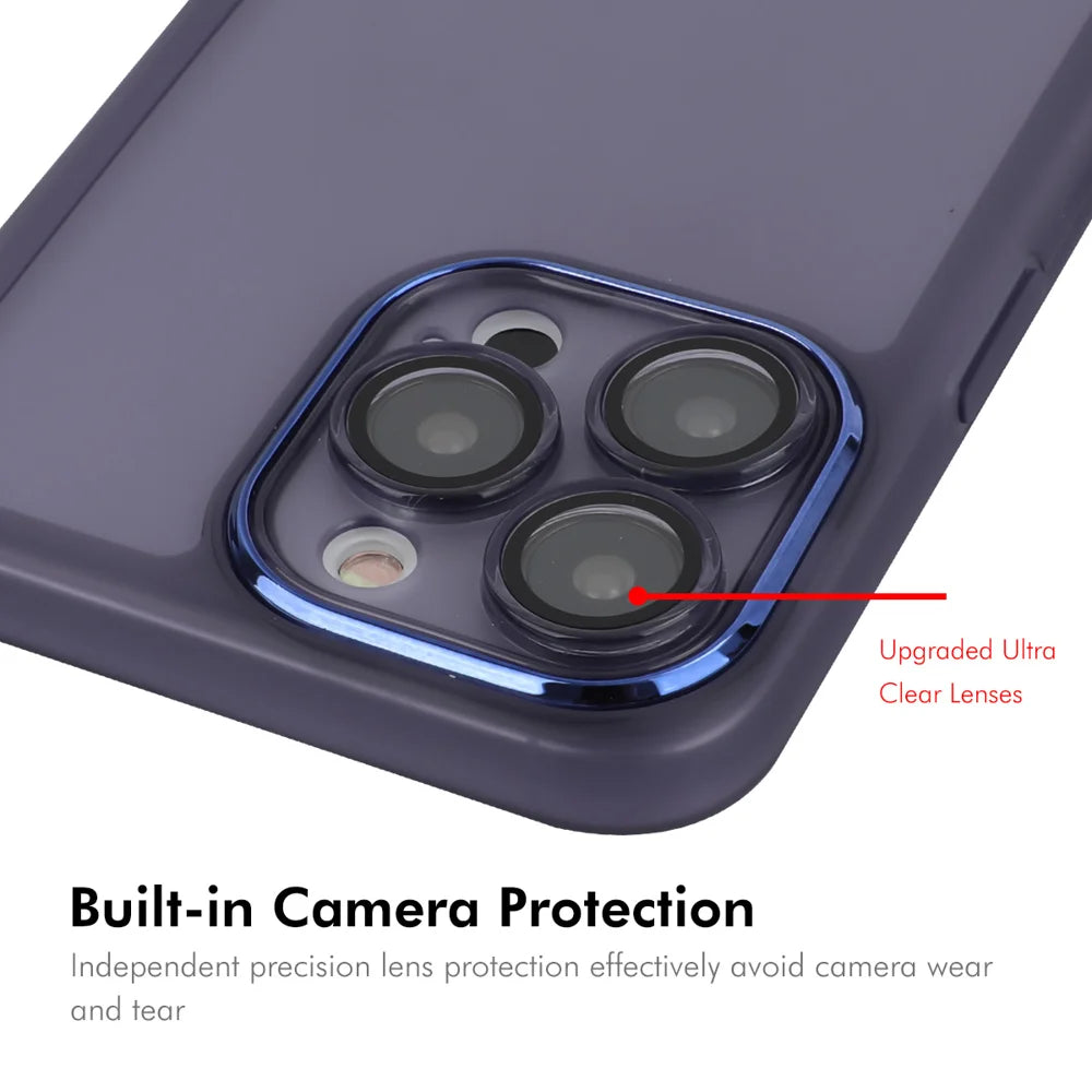 For iPhone 16 Pro Max ENKAY HAT PRINCE Case Matte TPU Phone Cover with Lens Film