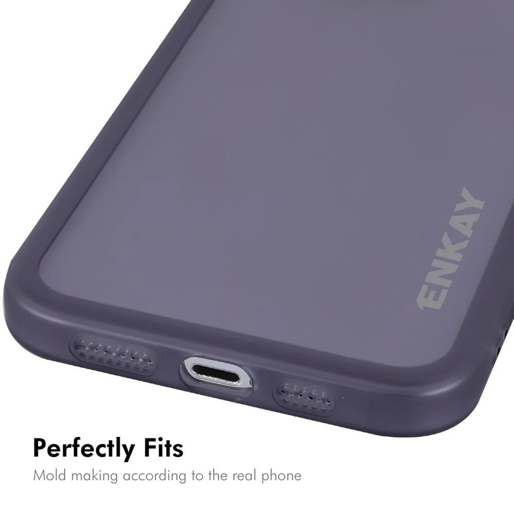 For iPhone 16 Pro Max ENKAY HAT PRINCE Case Matte TPU Phone Cover with Lens Film