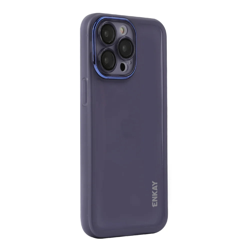 For iPhone 16 Pro Max ENKAY HAT PRINCE Case Matte TPU Phone Cover with Lens Film