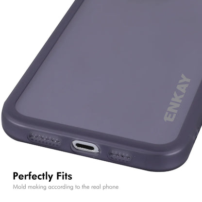 For iPhone 16 Pro Max ENKAY HAT PRINCE Case Matte TPU Phone Cover with Lens Film