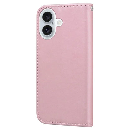 For iPhone 16 Plus Case Cartoon Pattern Wallet Leather Phone Cover