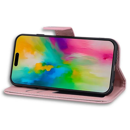 For iPhone 16 Pro Case Cartoon Pattern Wallet Leather Phone Cover