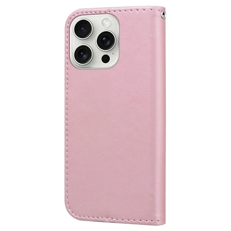 For iPhone 16 Pro Case Cartoon Pattern Wallet Leather Phone Cover