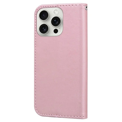 For iPhone 16 Pro Case Cartoon Pattern Wallet Leather Phone Cover