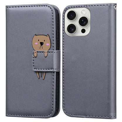 For iPhone 16 Pro Case Cartoon Pattern Wallet Leather Phone Cover