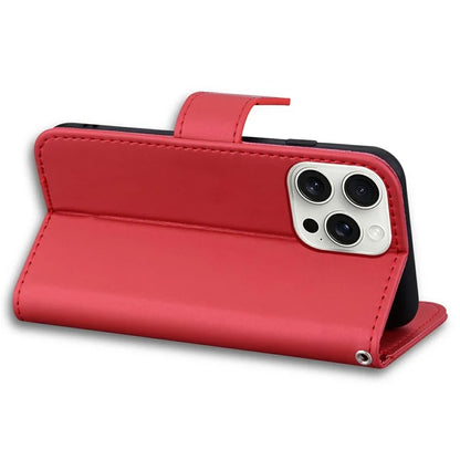 For iPhone 16 Pro Case Cartoon Pattern Wallet Leather Phone Cover