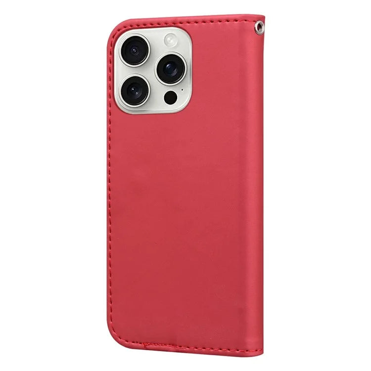 For iPhone 16 Pro Case Cartoon Pattern Wallet Leather Phone Cover