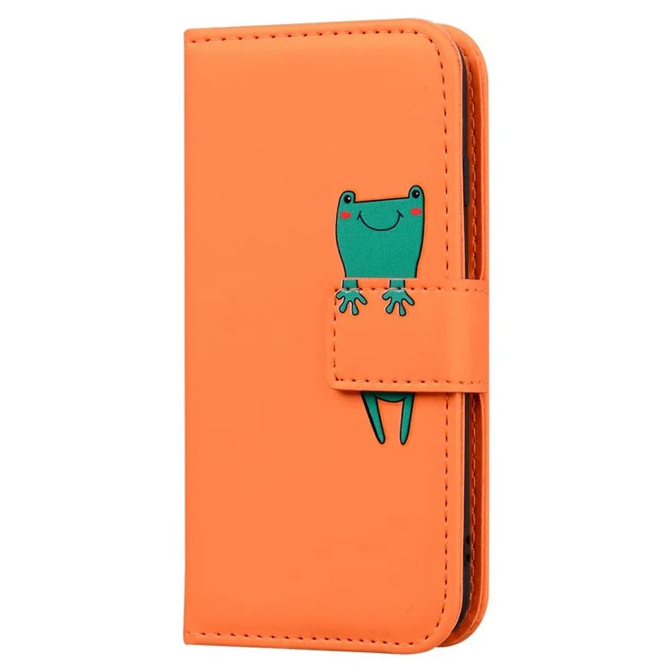 For iPhone 16 Case Cartoon Pattern Wallet Leather Phone Cover