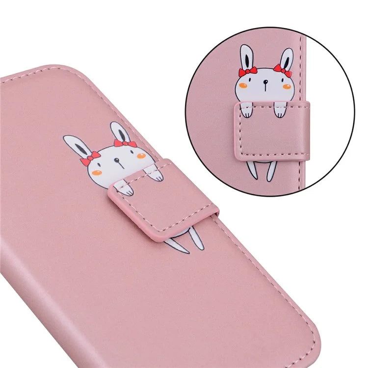 For iPhone 16 Case Cartoon Pattern Wallet Leather Phone Cover