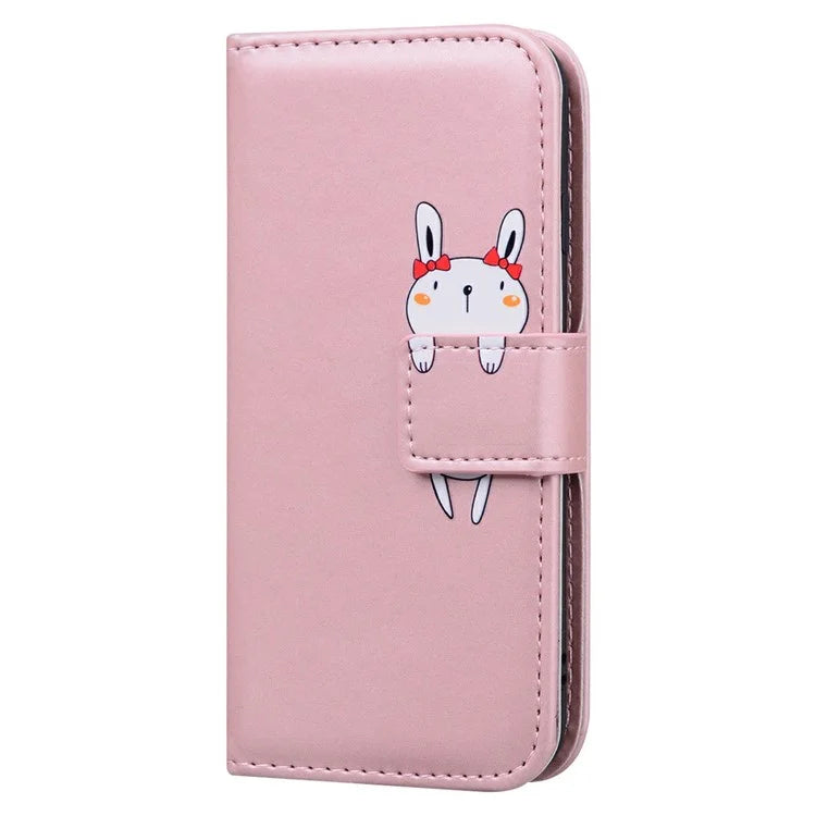For iPhone 16 Case Cartoon Pattern Wallet Leather Phone Cover