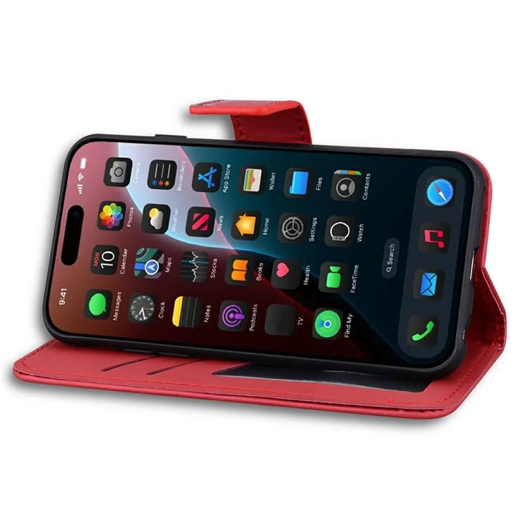 For iPhone 16 Case Cartoon Pattern Wallet Leather Phone Cover