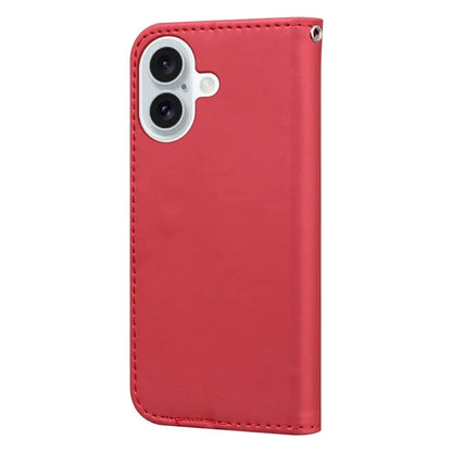 For iPhone 16 Case Cartoon Pattern Wallet Leather Phone Cover