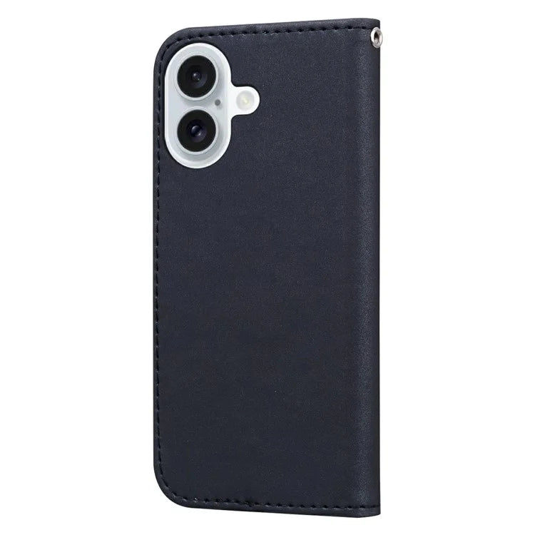 For iPhone 16 Case Cartoon Pattern Wallet Leather Phone Cover