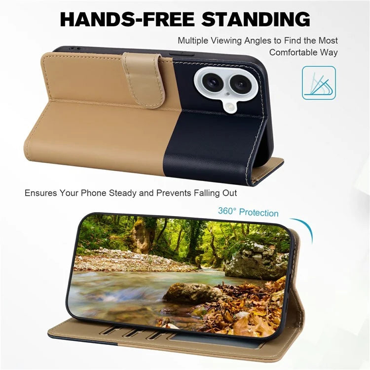 Cartoon Pet Series for iPhone 16 Wallet Phone Case Splicing Leather Flip Cover