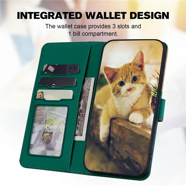 Cartoon Pet Series for iPhone 16 Wallet Phone Case Splicing Leather Flip Cover