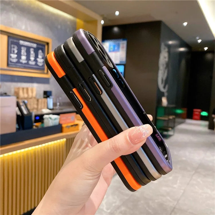 WOLMTT For iPhone 16 Pro Case Colorful Frame Soft TPU Clear Phone Cover