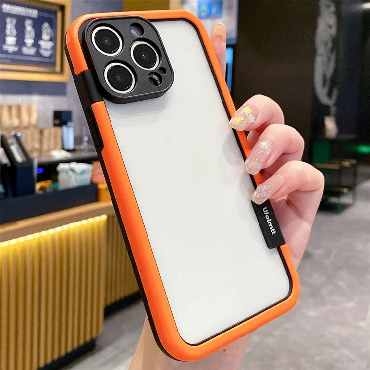 WOLMTT For iPhone 16 Pro Case Colorful Frame Soft TPU Clear Phone Cover