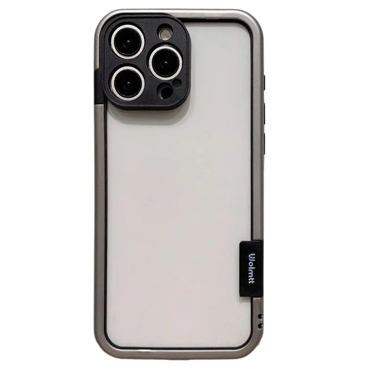 WOLMTT For iPhone 15 Pro Case Colorful Frame Soft TPU Clear Phone Cover