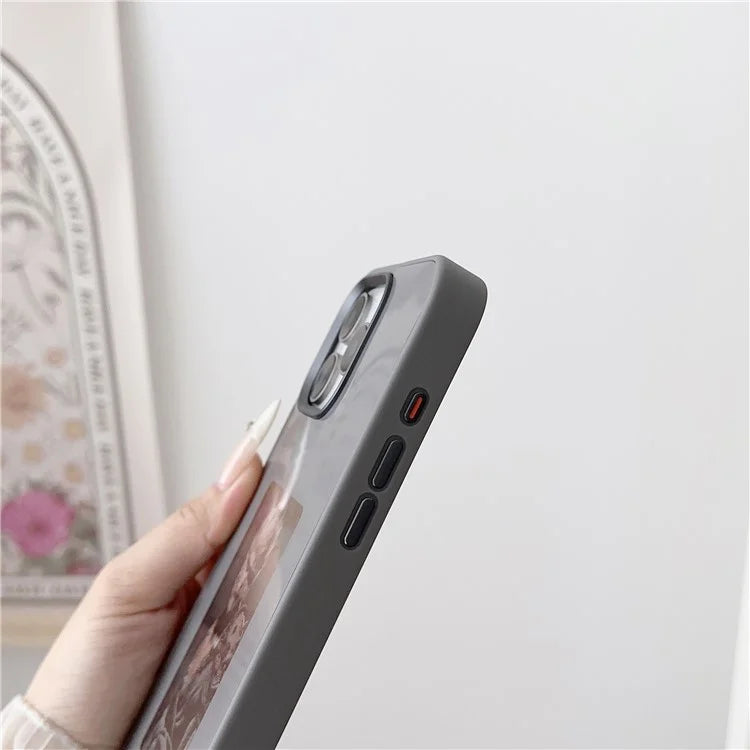 For iPhone 16 Pro Max E Ink Phone Cover 4-Color Display Pattern Customized Case