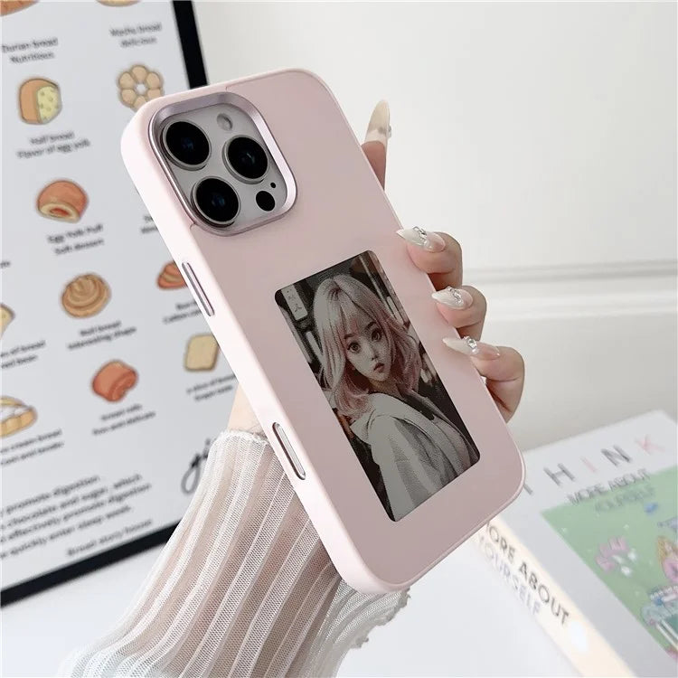 For iPhone 16 Pro Max E Ink Phone Cover 4-Color Display Pattern Customized Case