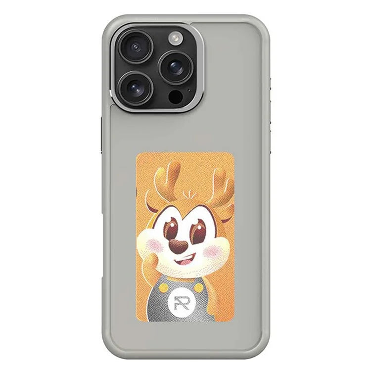 For iPhone 16 Pro Max E Ink Phone Cover 4-Color Display Pattern Customized Case