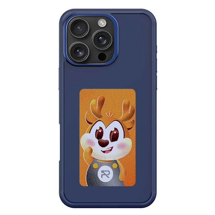 For iPhone 16 Pro Max E Ink Phone Cover 4-Color Display Pattern Customized Case