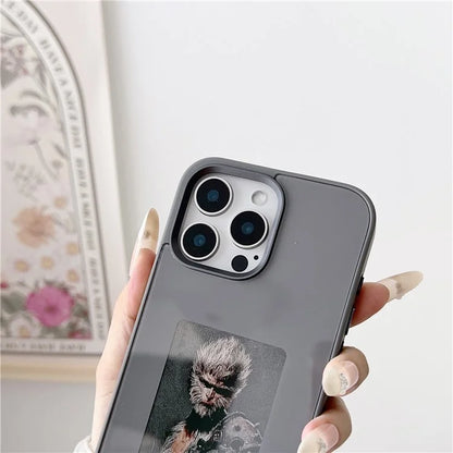 For iPhone 16 Pro Max E Ink Phone Cover 4-Color Display Pattern Customized Case