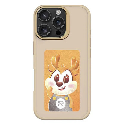 For iPhone 16 Pro Max E Ink Phone Cover 4-Color Display Pattern Customized Case