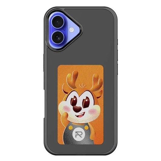 For iPhone 16 E Ink Phone Cover 4-Color Display Pattern Customized Case