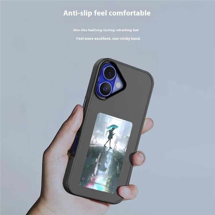 For iPhone 16 E Ink Phone Cover 4-Color Display Pattern Customized Case