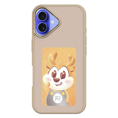 For iPhone 16 E Ink Phone Cover 4-Color Display Pattern Customized Case