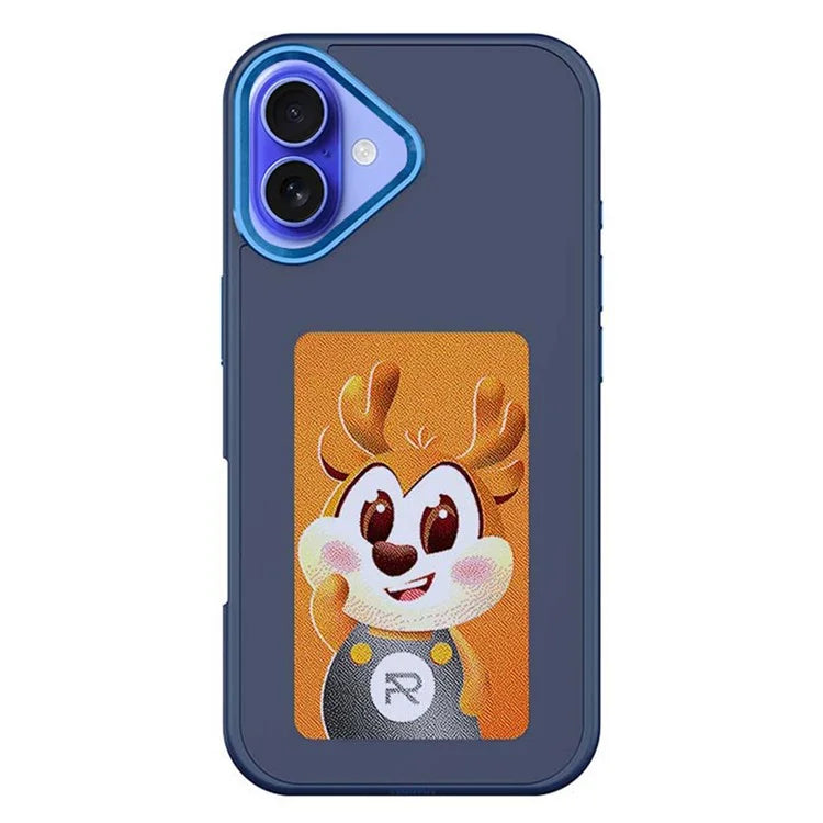 For iPhone 16 E Ink Phone Cover 4-Color Display Pattern Customized Case