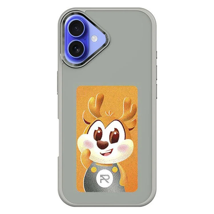 For iPhone 16 E Ink Phone Cover 4-Color Display Pattern Customized Case