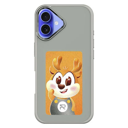 For iPhone 16 E Ink Phone Cover 4-Color Display Pattern Customized Case