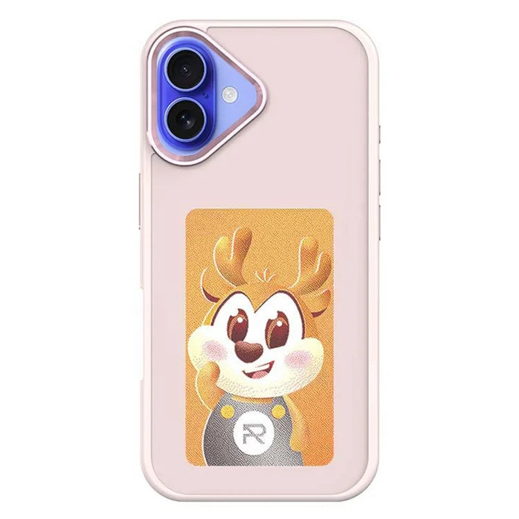 For iPhone 16 E Ink Phone Cover 4-Color Display Pattern Customized Case