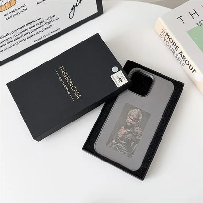 For iPhone 16 E Ink Phone Cover 4-Color Display Pattern Customized Case