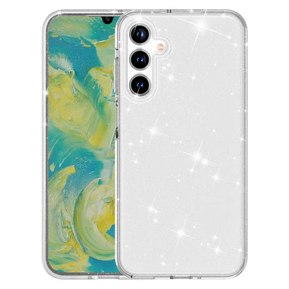 For Samsung Galaxy A16 5G Case TPU+PC Glitter Transparent Phone Cover - Sparkly Glitter White