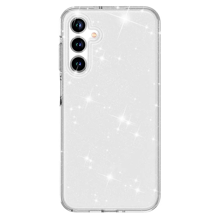 For Samsung Galaxy A16 5G Case TPU+PC Glitter Transparent Phone Cover - Sparkly Glitter White