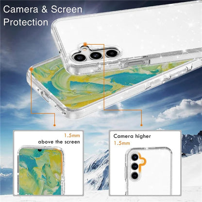 For Samsung Galaxy A16 5G Case TPU+PC Glitter Transparent Phone Cover - Sparkly Glitter White