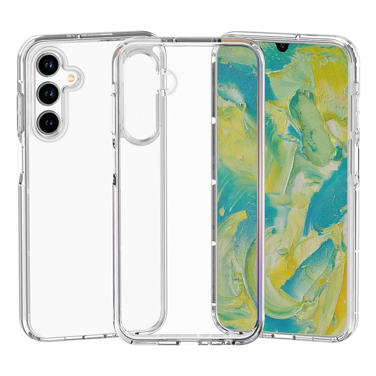 For Samsung Galaxy A16 5G Case PC + TPU Shockproof Clear Phone Cover - Transparent White