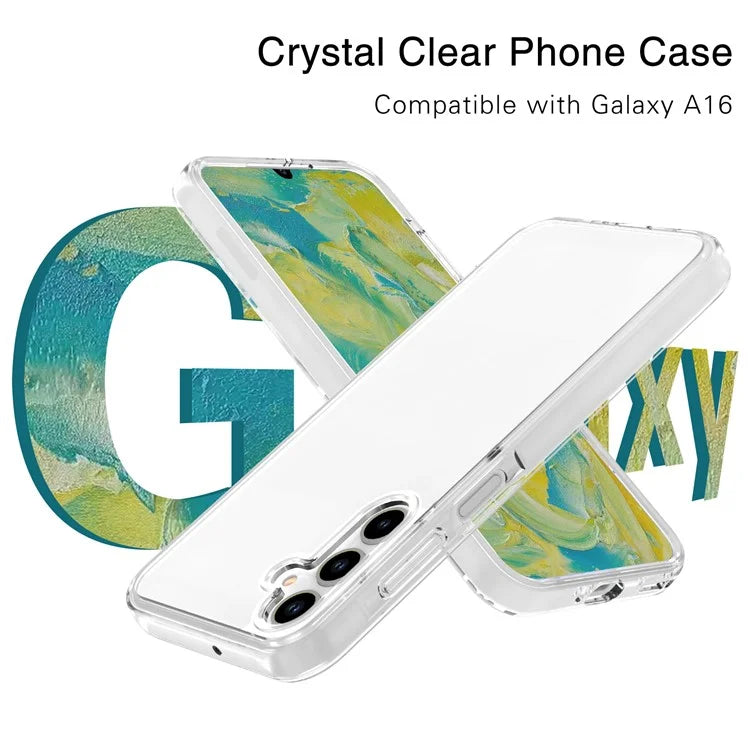 For Samsung Galaxy A16 5G Case PC + TPU Shockproof Clear Phone Cover - Transparent White
