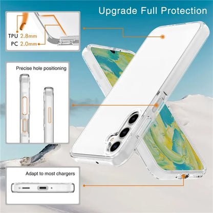 For Samsung Galaxy A16 5G Case PC + TPU Shockproof Clear Phone Cover - Transparent White